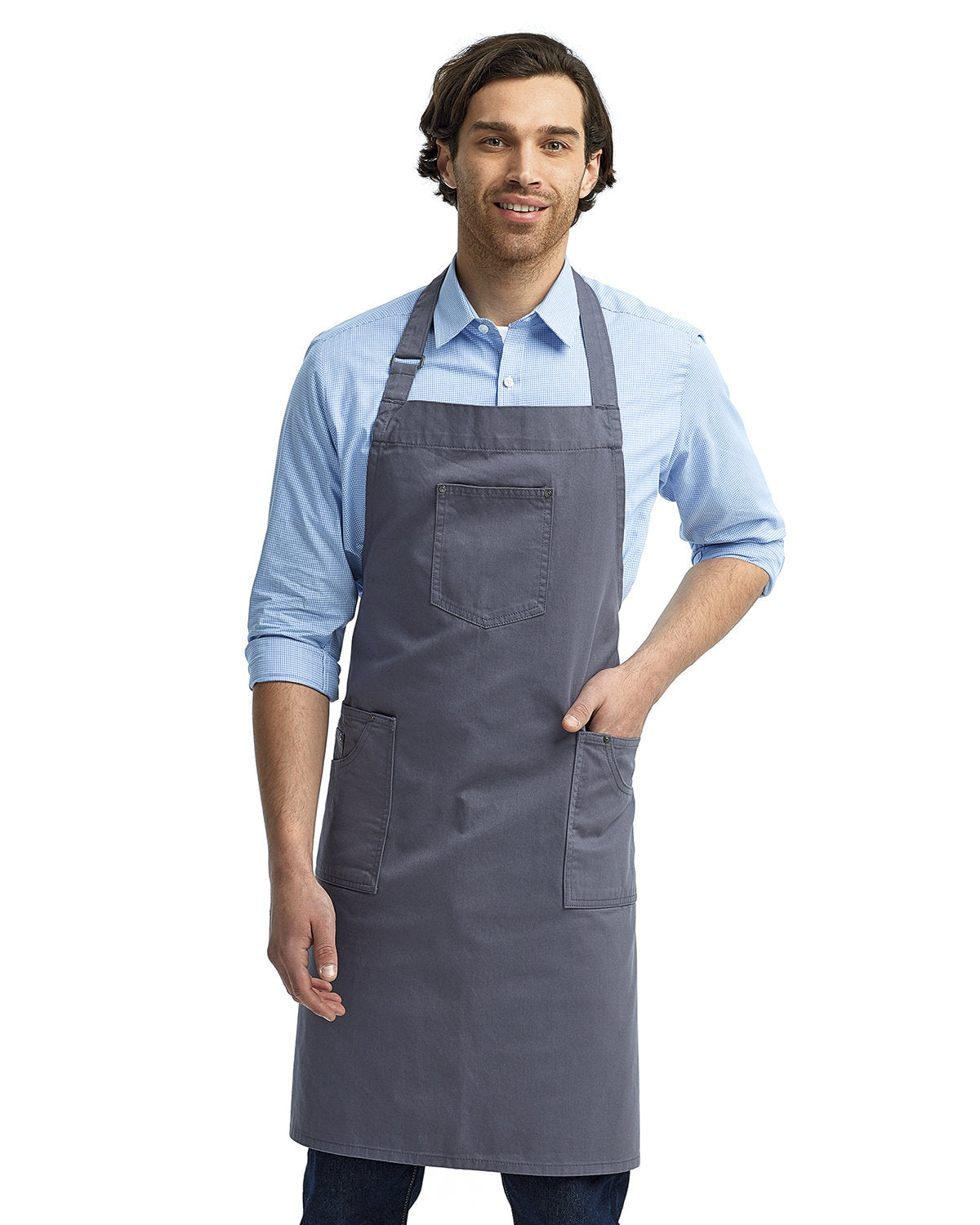 Artisan Elegance: The Unisex Cotton Chino Bib Apron from the Artisan Collection by Reprime