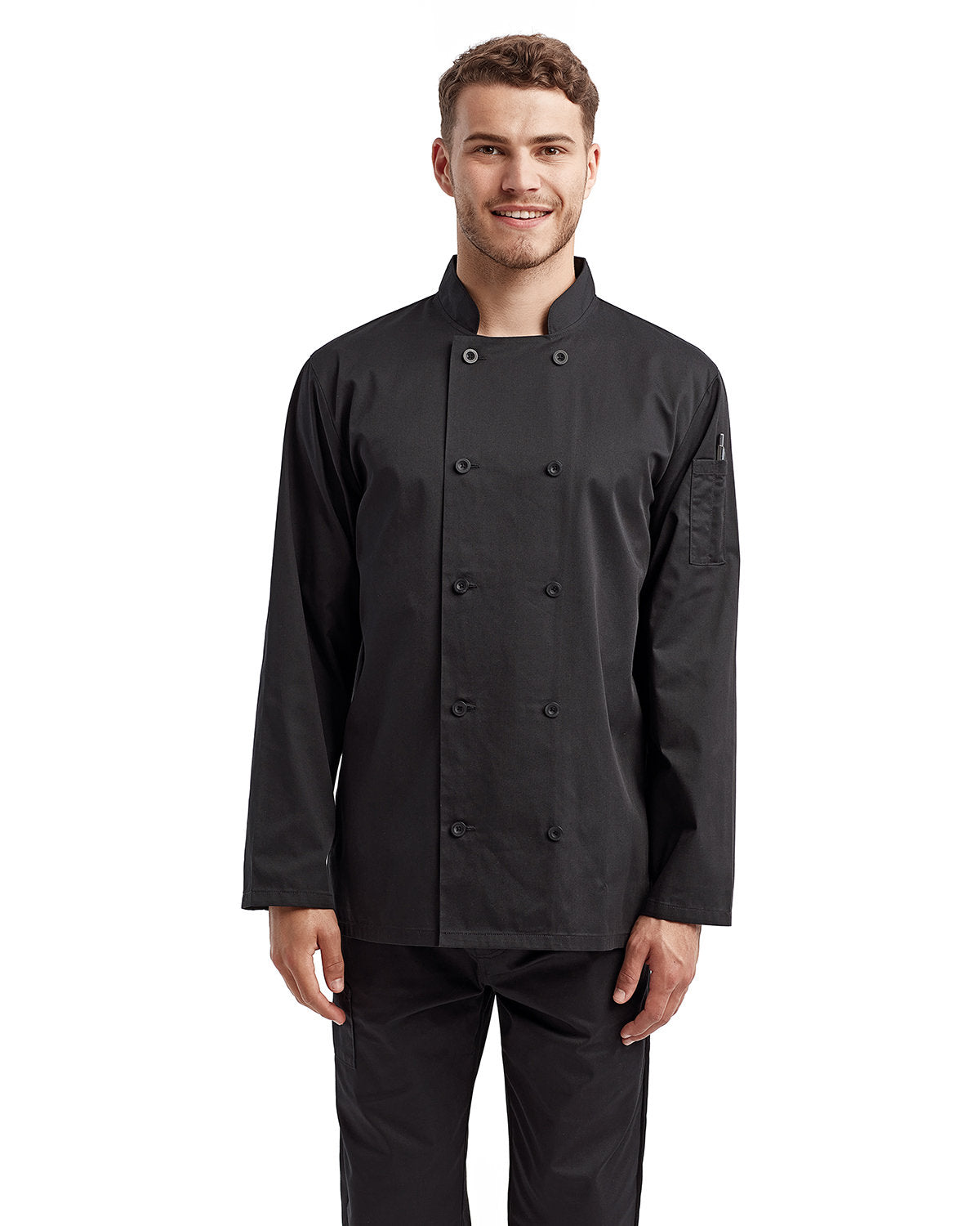 Artisan Radiance: The Unisex Long-Sleeve Sustainable Chef's Coat from the Artisan Collection by Reprime
