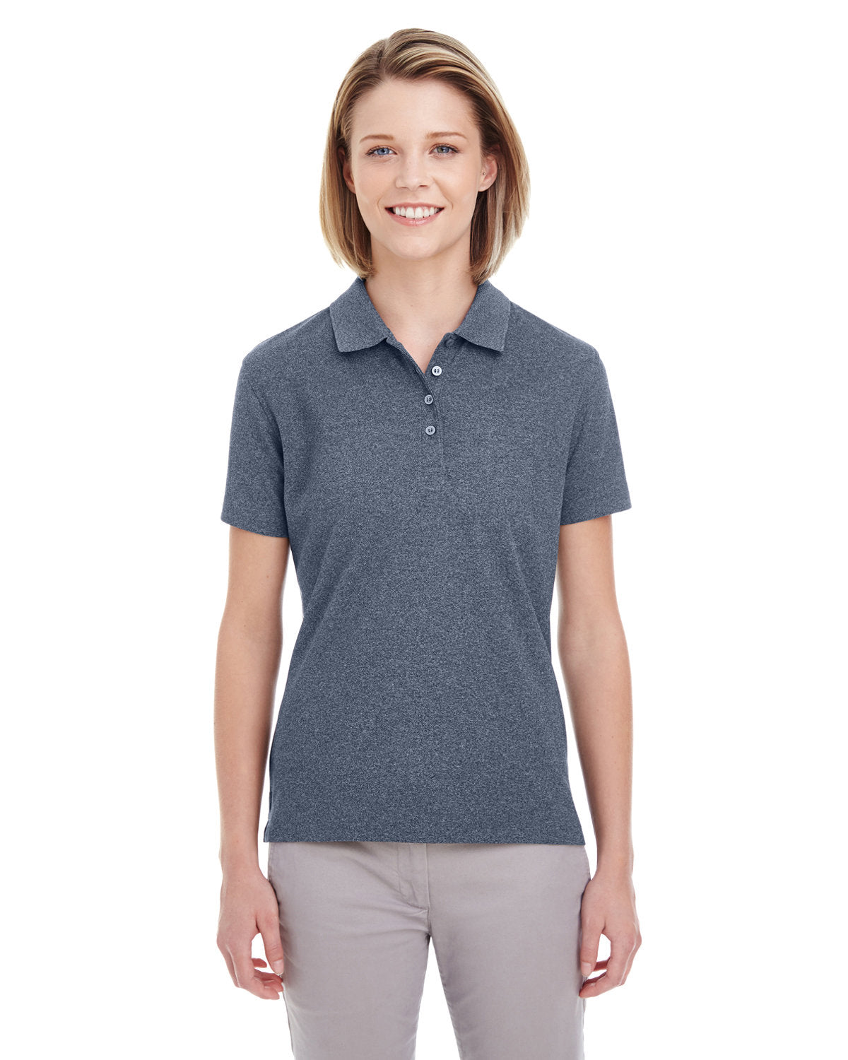 Elegance Redefined: UltraClub Ladies' Heathered PiquÃ© Polo