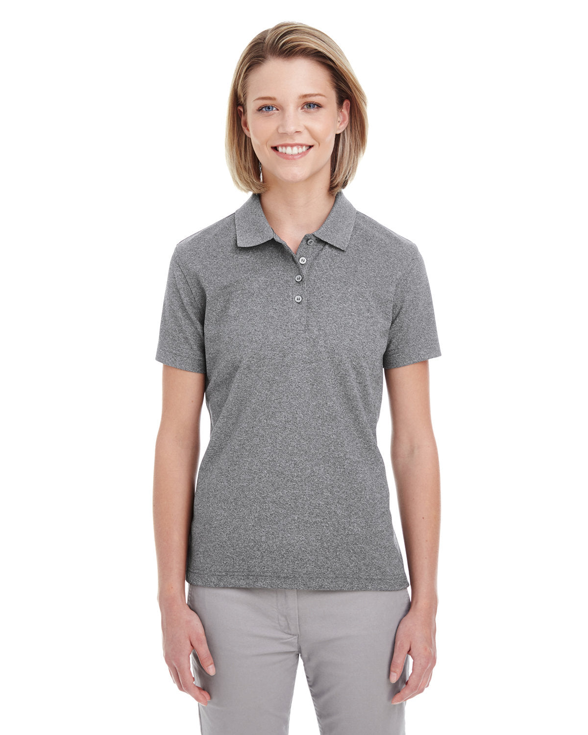 Elegance Redefined: UltraClub Ladies' Heathered PiquÃ© Polo
