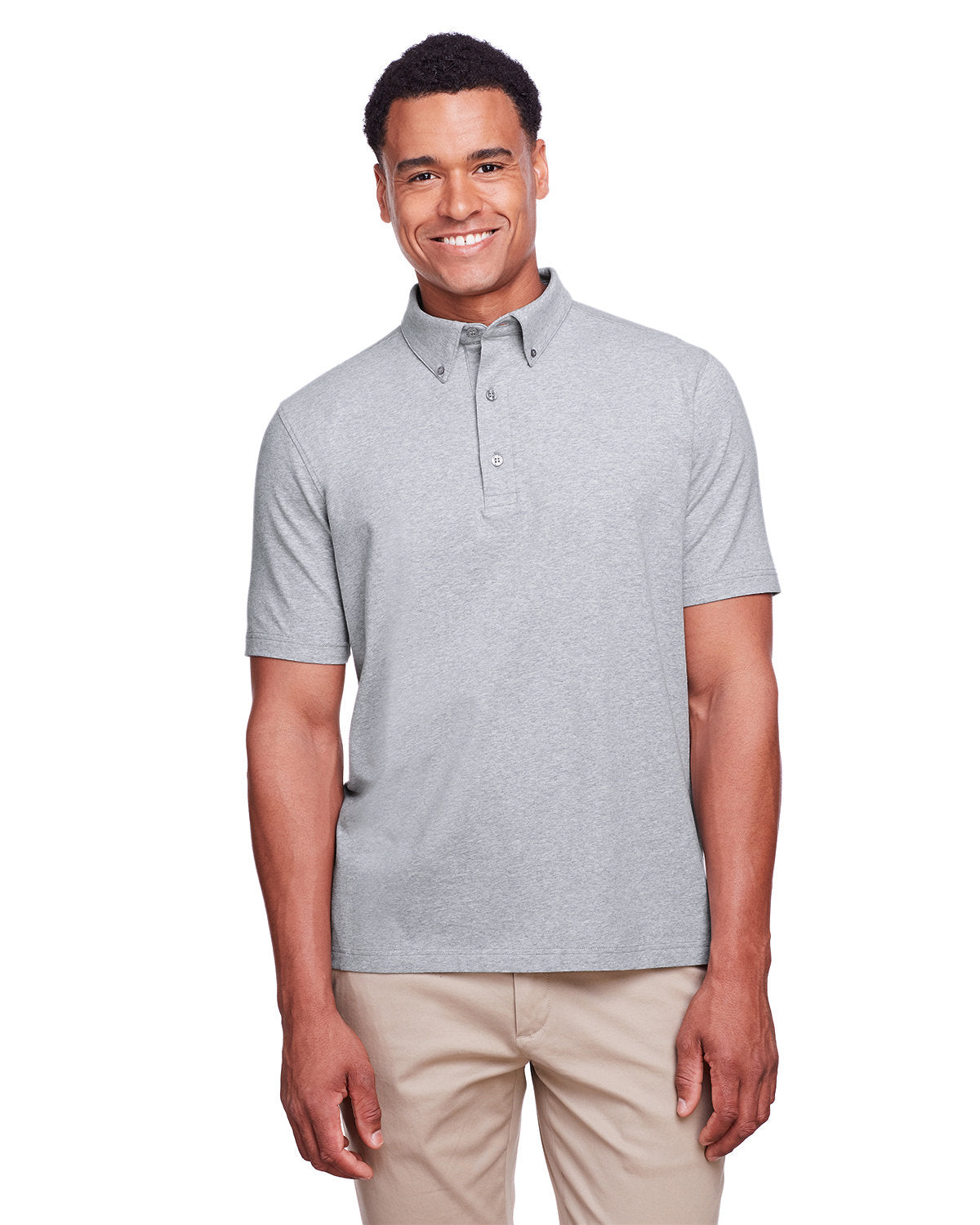 Dynamic Comfort: UltraClub Men's Lakeshore Stretch Cotton Performance Polo