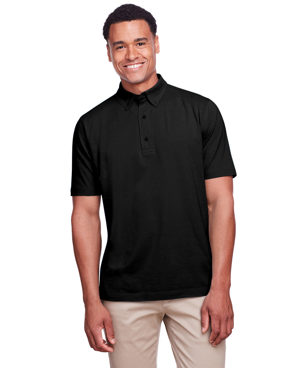 Dynamic Comfort: UltraClub Men's Lakeshore Stretch Cotton Performance Polo