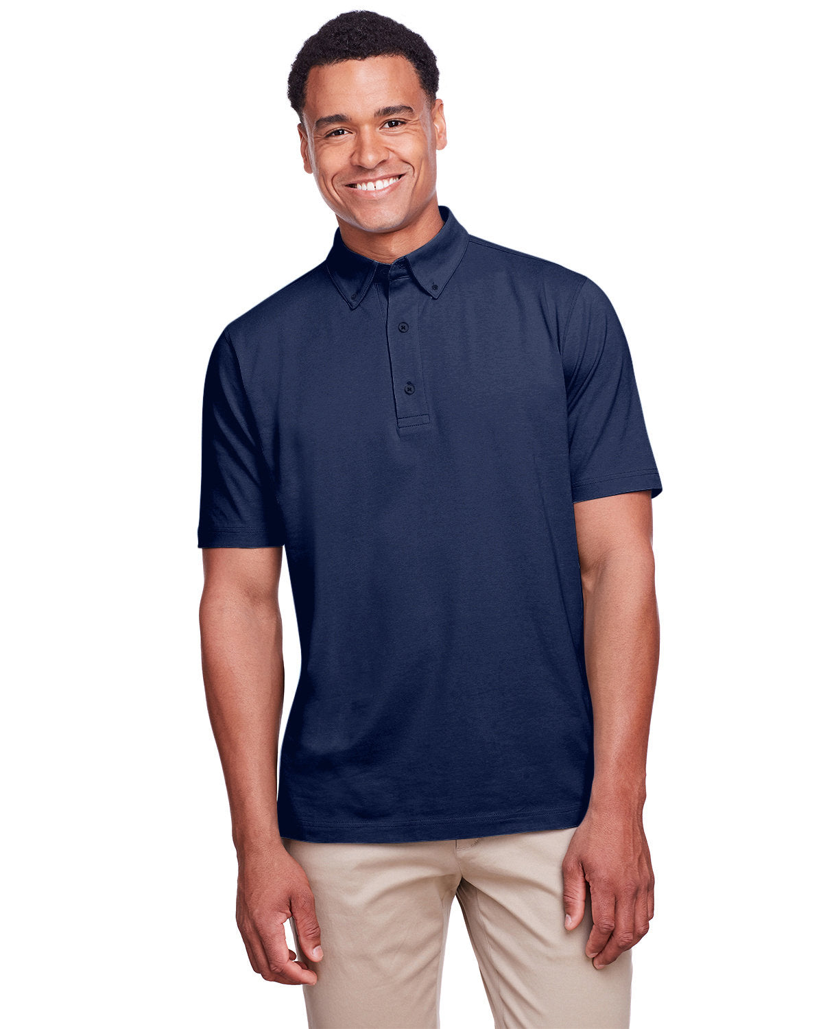 Dynamic Comfort: UltraClub Men's Lakeshore Stretch Cotton Performance Polo