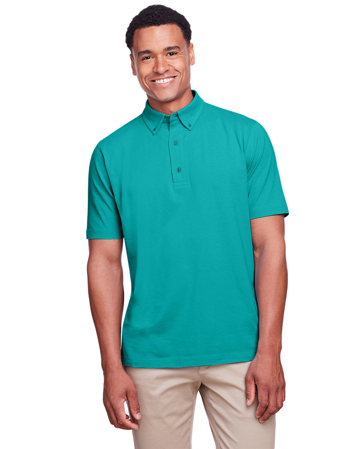 Dynamic Comfort: UltraClub Men's Lakeshore Stretch Cotton Performance Polo
