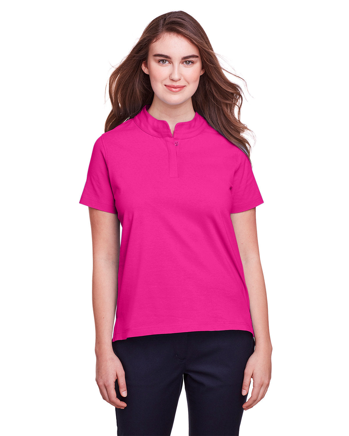 Effortless Flexibility: UltraClub Ladies' Lakeshore Stretch Cotton Performance Polo