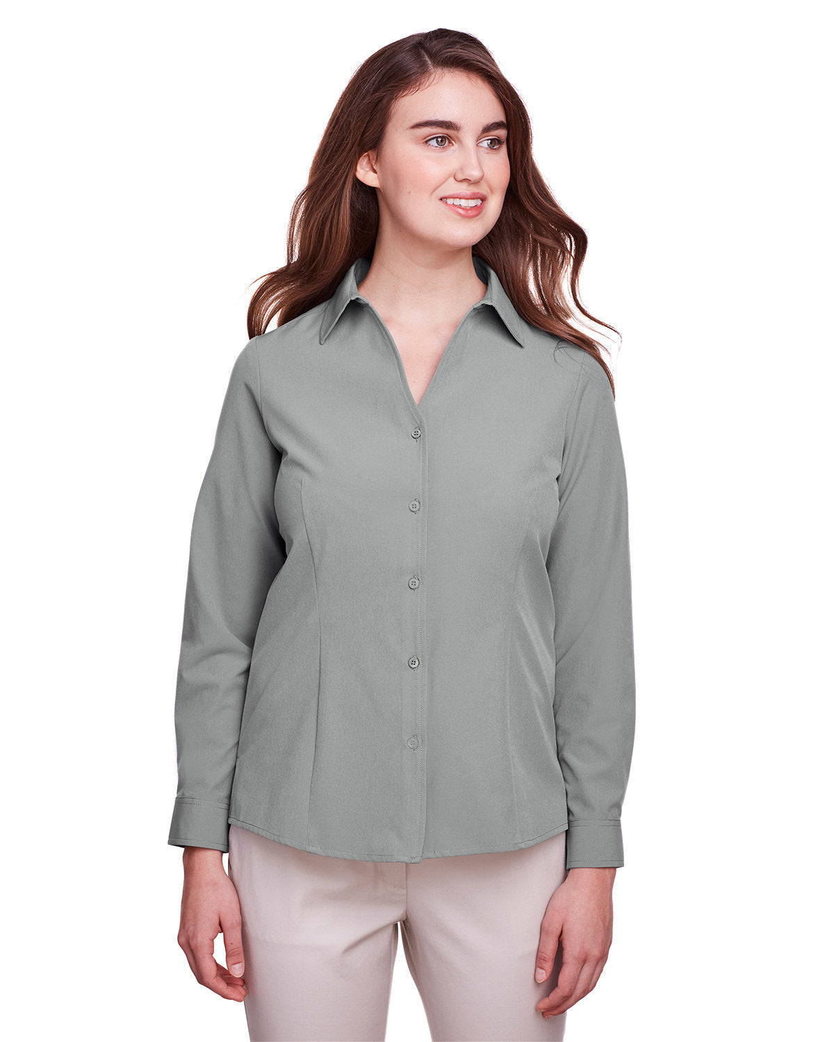 Enduring Elegance: UltraClub Ladies' Bradley Performance Woven Shirt
