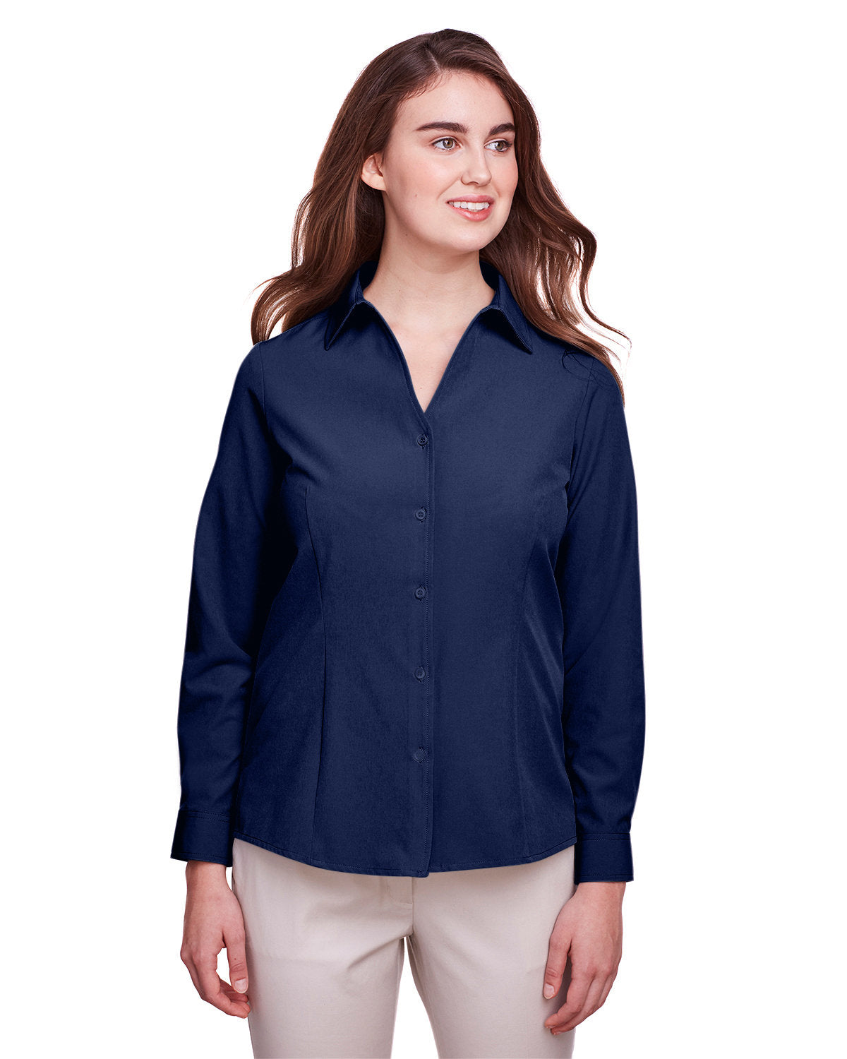 Enduring Elegance: UltraClub Ladies' Bradley Performance Woven Shirt
