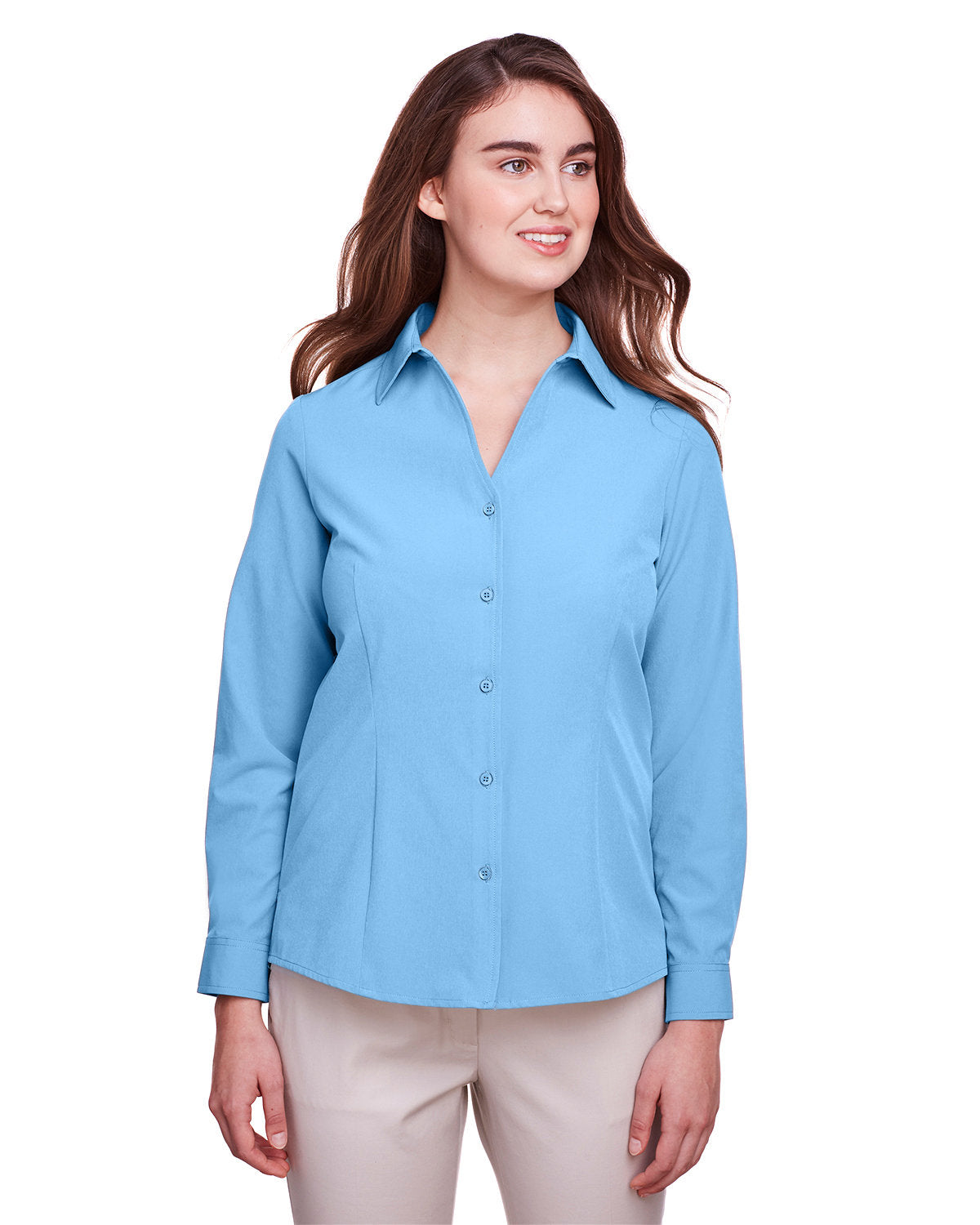 Enduring Elegance: UltraClub Ladies' Bradley Performance Woven Shirt