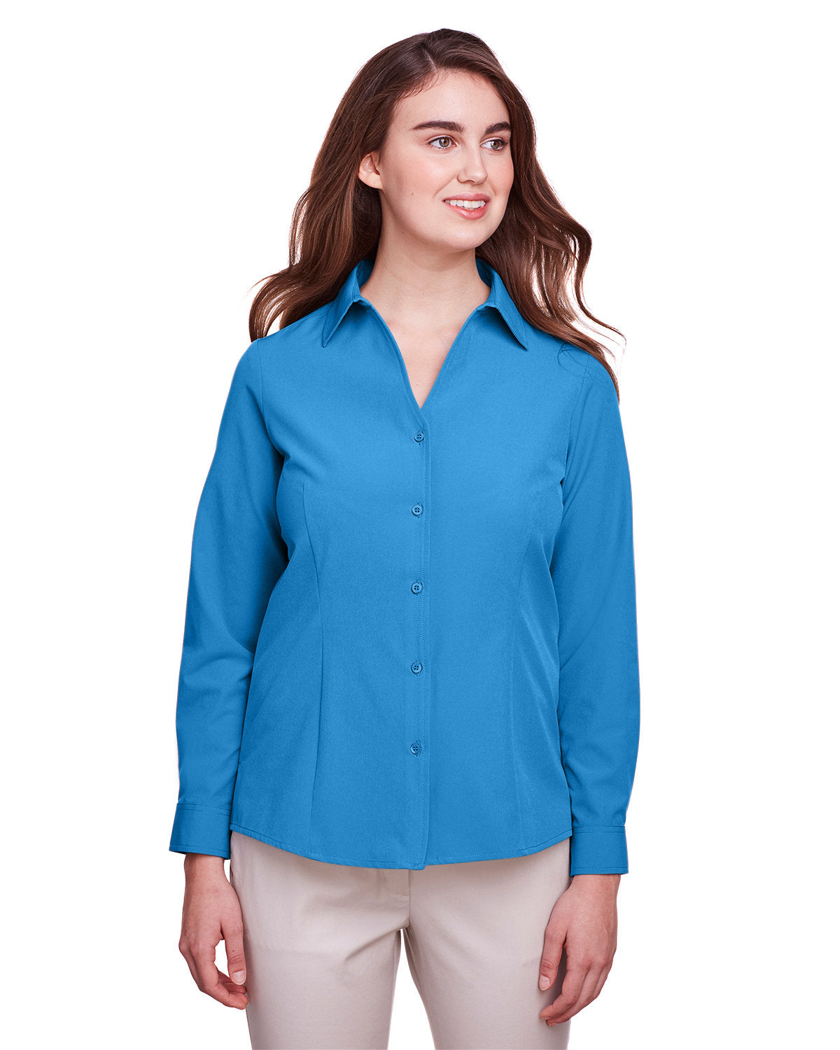Enduring Elegance: UltraClub Ladies' Bradley Performance Woven Shirt