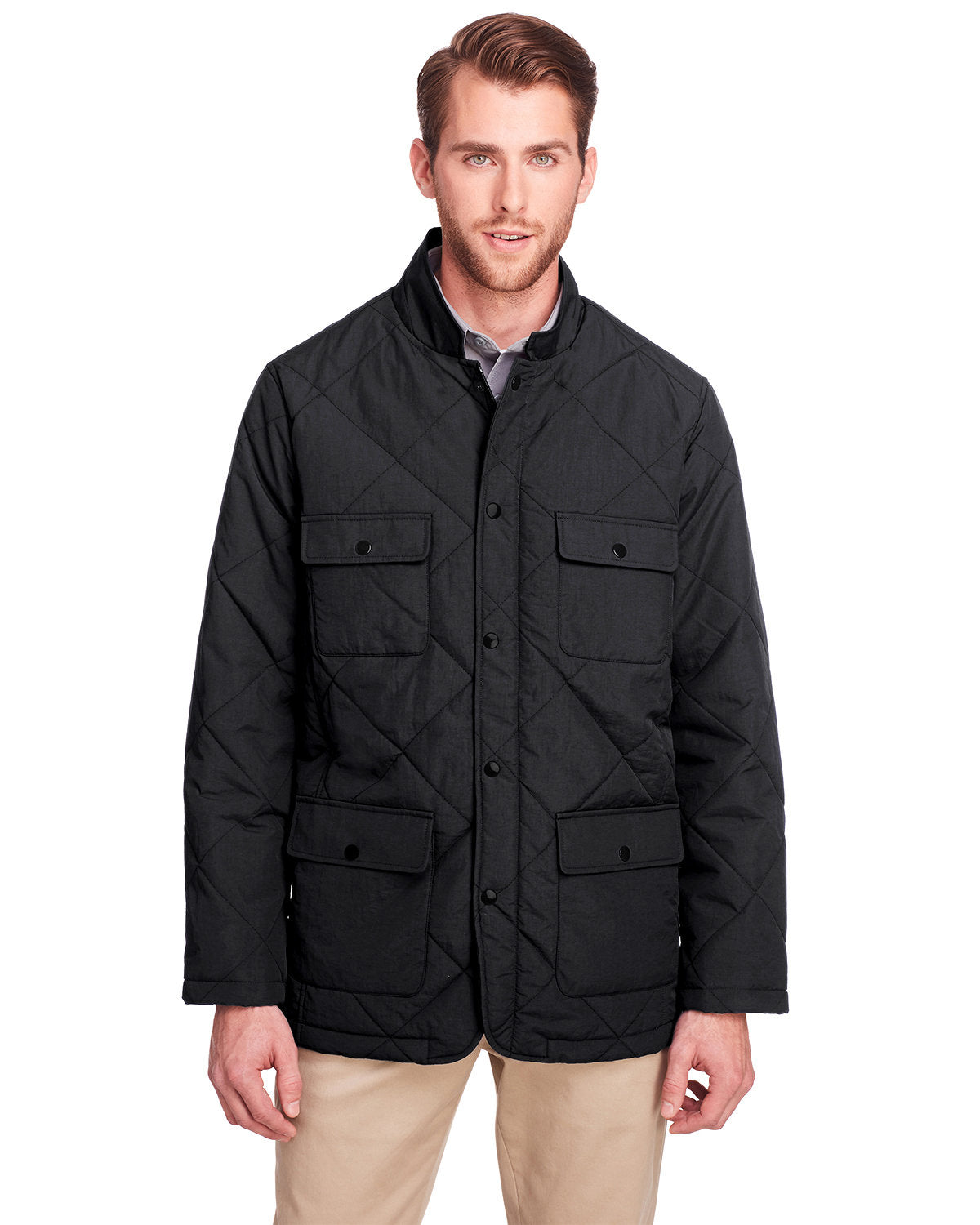 Classic Sophistication: UltraClub Men's Dawson Quilted Hacking Jacket