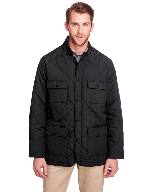 Classic Sophistication: UltraClub Men's Dawson Quilted Hacking Jacket