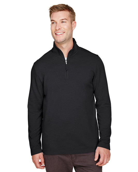 Coastal Comfort: UltraClub Men's Coastal Pique Fleece Quarter-Zip