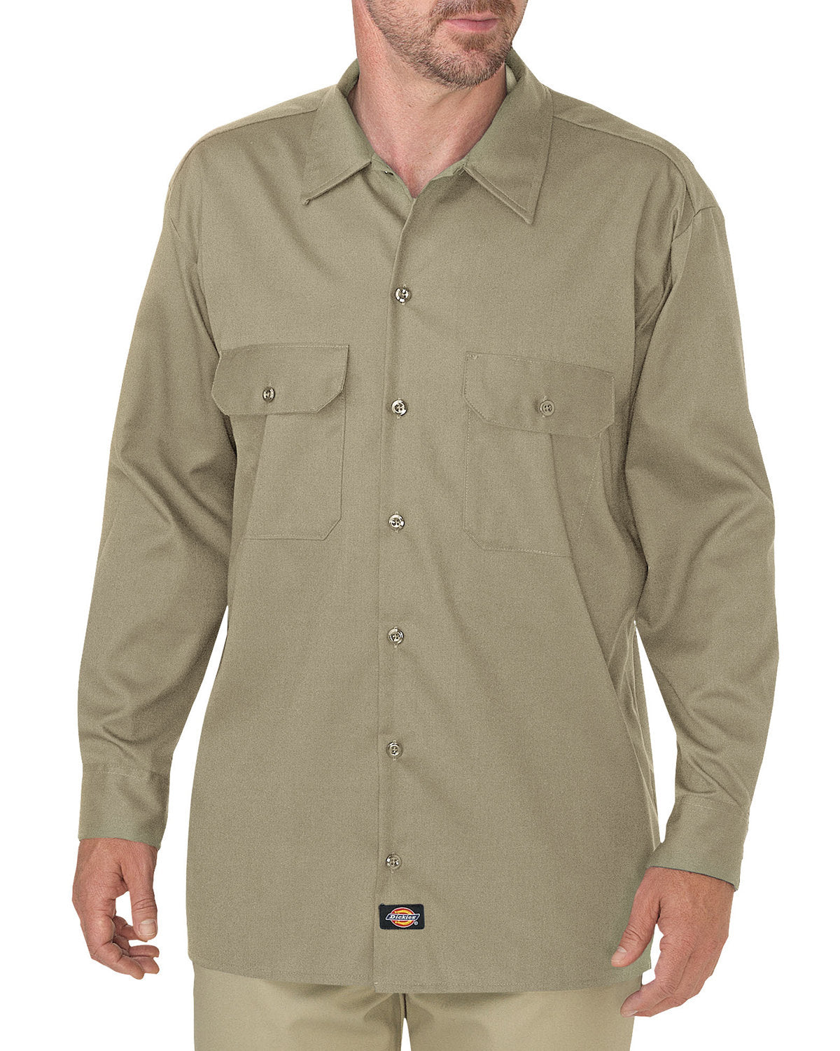 Dickies Men's FLEX Relaxed Fit Long-Sleeve Twill Work Shirt WL675