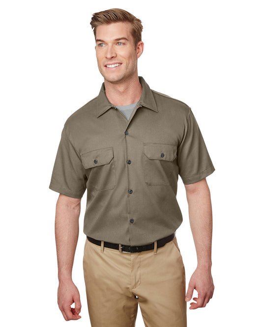 Dickies Men's Short Sleeve Slim Fit Flex Twill Work Shirt WS673