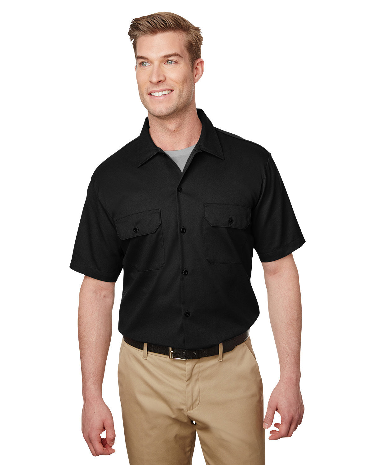 Dickies Men's Short Sleeve Slim Fit Flex Twill Work Shirt WS673